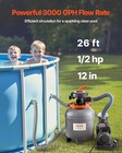 12 In Sand Filter Pump For Above Ground Swimming Pools 1 2 Hp 3000 Gph Flow Rate
