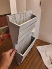 Letter Mail Holder Organizer Wall Mount With Key Holders  Gray