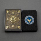 New  Hitex Gear X Hawk Knives Tariff Edc Chip  Talon Logo  Blue W  Gold Traces