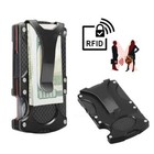 Mens Slim Metal Wallet With Money Clip  Aluminium Card Holder Minimalist Wallet