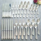 Christofle Perles 42pcs Silverplate Flatware Knife Fork Spoon Excellent With Box