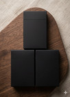 3 Pack Matte Black Cigarette Hard Case Plastic Fliptop Holder Reusable King Size