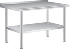 Stainless Steel 30  36  60  48  X 24  Nsf Kitchen Work Prep Table W backsplash