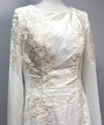 Broken Zipper Jj s House Ivory Wedding Dress W  Floral Embroidery Sz 10 225562