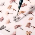 Flower Nail Art Stickers - Self-adhesive Watercolor Floral   Leaf Design Decals