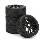 4pcs Hsp 180043 Wheel Rim   Tires Tyre 17mm Hub For 1 8 Off-road Rc Car Truck