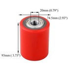 Pallet Jack Wheels 3x3 75  Pu Tread 20mm Bearings Axle Pin Set Jackcraft