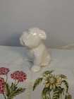 Vintage White Bulldog Figure  Planter  See Photos  English Bulldog
