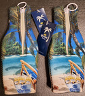 Lot Of  2  Corona Extra Parrot Macaw Beach Beer Bottle Zip Coozie Hugger - New