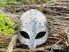 Medieval Viking Gjermundbu Helmet Authentic Etched Norse Battle Helmet Larp