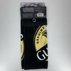 Guinness Extra Stout Golf Towel W  Hanging Clip Official Cotton Black 20  X 16 