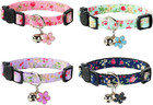 4 Pack Breakaway Cat Collars With Bells     Cute Kitten Pet Accessories Set