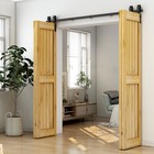 Bifold Sliding Barn Door Hardware Kit Top Mount Roller Flat Track Heavy Duty
