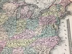 C  1880s Hand-colored Double-page Atlas Map Of The United States 17 25    X 25 5   