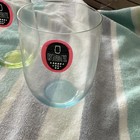 Riedel O Series Stemless Wine Glasses Set 4 Mixed Colors Pink Yellow Green Blue