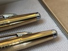 Vintage Bradley El Dorado Goldplate Ballpoint Pen   Pencil Set Case