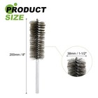 2set Pipe Cleaners Brush Set 1 5 Inch Stainless Steel Bristles For Tube Silver