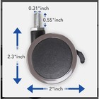 Flexispot Standing Desk Casters W1  Set Of 4  Office Desk Wheels - Gray black