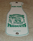 Vintage Montrose Dairy Products W  Cow Milk 8  Porcelain Metal Gasoline Oil Sign