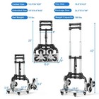 Folding Stair Climbing Cart Portable Hand Truck Utility Dolly W  Bungee Cord