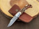 Handmade Damascus Folding Pocket Knife With Small Defects 6 5   see Description 