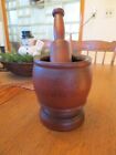 Antique Large Wood Apothecary Mortar   Pestle