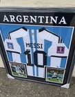 Lionel Messi Autographed   Framed  10 Argentina Jersey Beckett Certification