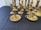 Lot 20 Antique   Vintage Brass Candlesticks Candle Holders Wedding Party Decor