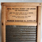 Vintage Dubl Handi Columbus Washboard Co  18x8 5  Wood   Metal