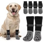 4-pack Anti-slip Dog Socks With Strong Grip Paw Protection For Pets
