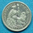 Peru 1 2 Dinero 1912 Km 206 2 Silver