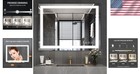 Wall Mounted Led Bathroom Mirror  32x24   Smart Touch Button