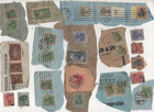 Lot Postal German Postage Stamps Circa 1920s-  bin  49  Used On Paper