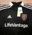 Adidas Mls Real Salt Lake 1 4 Zip Soccer Pullover Black Mens Sz L Nwt