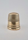 Antique Collectible Solid 10k Rose Gold Hand Engraved Sewing Thimble