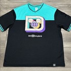 Walt Disney World Embroidered Mickey Retro Athletic Soccer Jersey Blue Black L