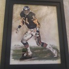 Brian Urlacher Chicago Bears Lithograph  Black Framed Numbered 17 100