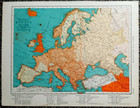 Rare 1941 Atlas Map World War Ii Europe   Mediterranean   The Far East   Japan 