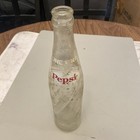 Vintage Pepsi Cola Acl Glass Bottle One Pint Swirl Texture 16 Oz  Dug Bottle  