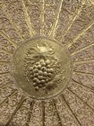 Guildcraft New York Gold Grape Embossed Fruit Cake Tin Container Sewing Tin