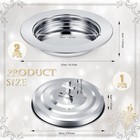 Zhehao 2 Plates Silver Communion Set Holy Trays Lid Stainless Steel Bread Tray