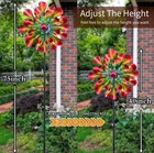 Large Colorful Metal Wind Spinner Outdoor Garden Decor  3d Kinetic Windmill