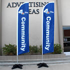 15  Full Color Custom Swooper Advertising Flag Feather Banner Only-no Hardware