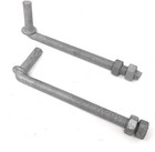 Chain Link Swing Gate Kit 1 5 8  Hinges With 6  J-bolts