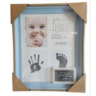 New First Prints Baby Hand Print   Photo Frame Gift Box Includes Ink Pad  blue 