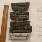 Vtg Lot Of 9 Signatures Text Metal And Wood Letterpress Printing Blocks