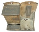 Rare Vintage Bradford Exchange Bank Tin Wall Mount Advertising Match Safe