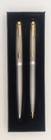 Nos Parker 75 Cisele Sterling Ballpoint Pen-pencil Set Quaker State Oil Logo
