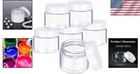 1 Oz Wide Mouth Clear Plastic Jars - Airtight   Reusable Storage Containers
