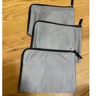 Tumi For Delta Set Of Three Gray Travel Organization Pouches Zipper Closures